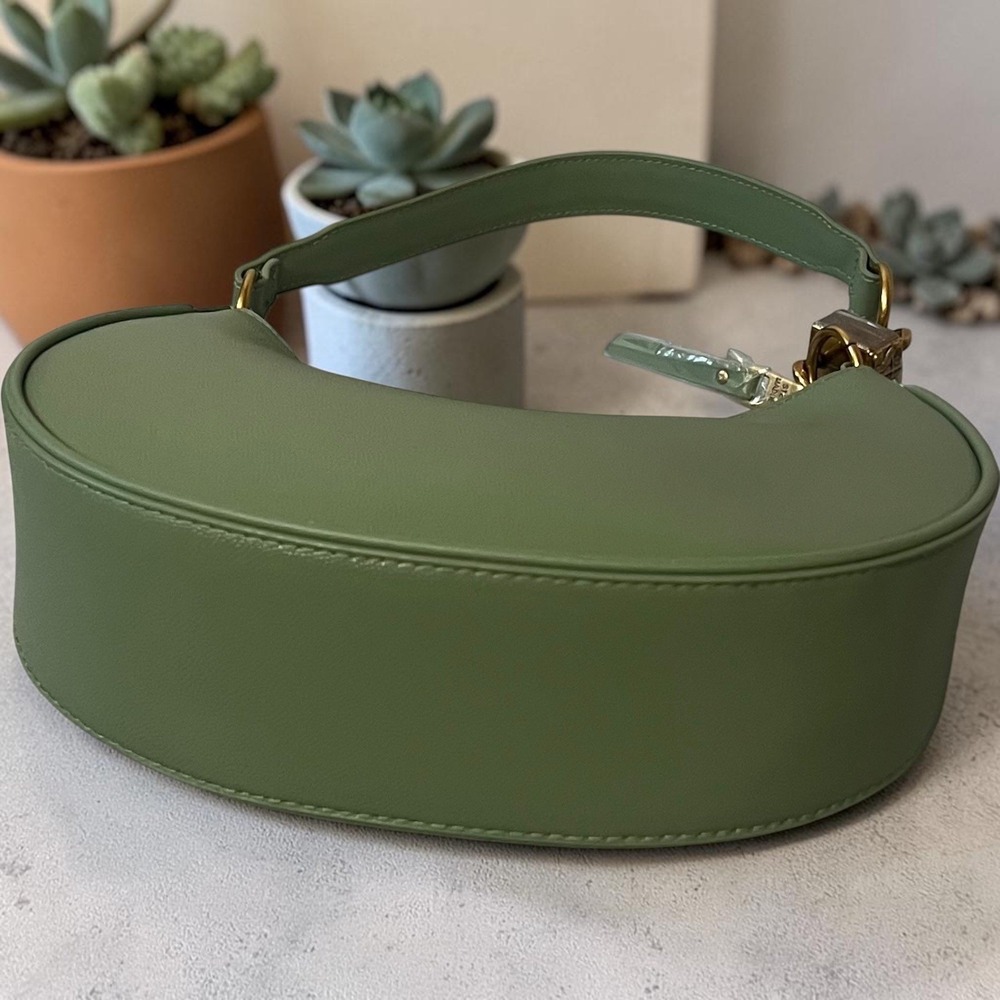 Steve Madden Bsammie Women's Olive Green Shoulder Bag Crescent Lock NWT - Picture 5 of 10